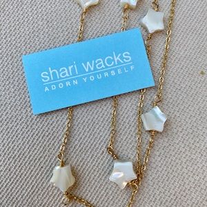 Shari Wacks Mother Of Pearl Star Necklace